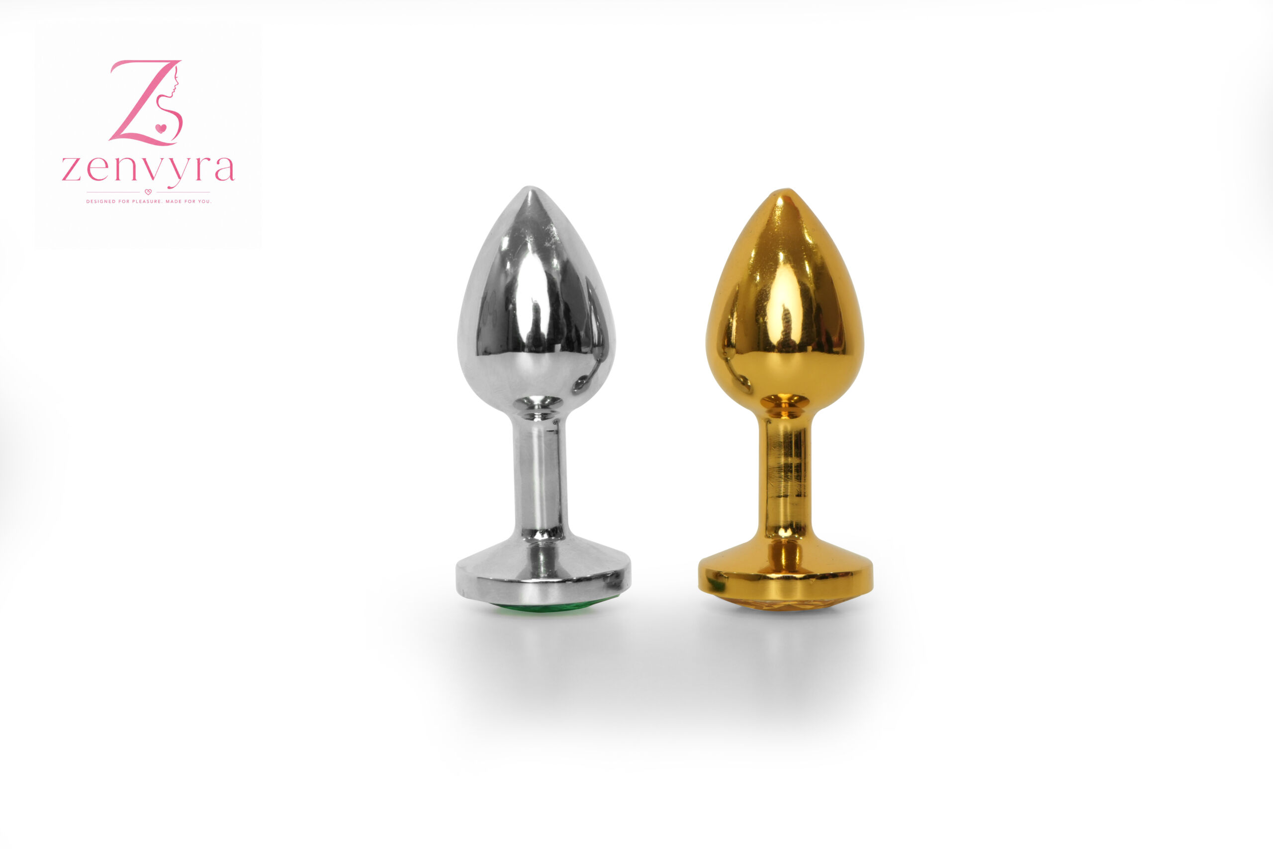 Vibrating jewel butt plug